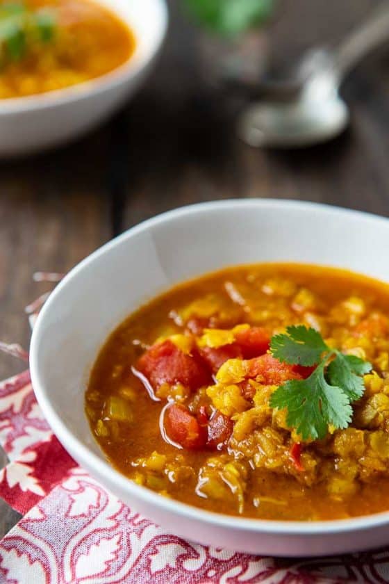 indian spiced red lentil soup