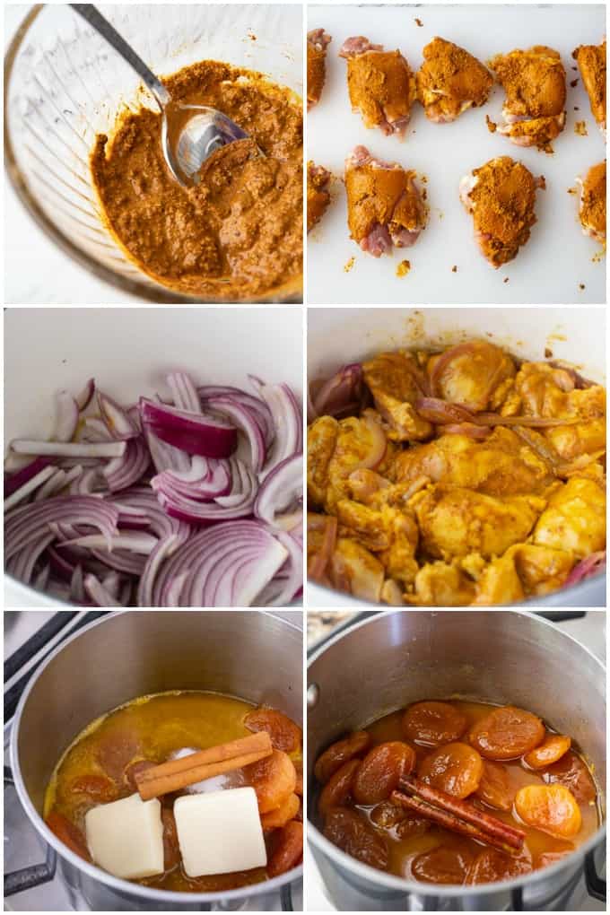 Step by step photos of how to make Moroccan Chicken Stew!
