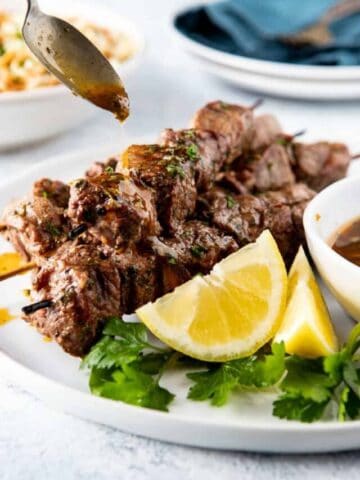Easy grilled lamb kebabs
